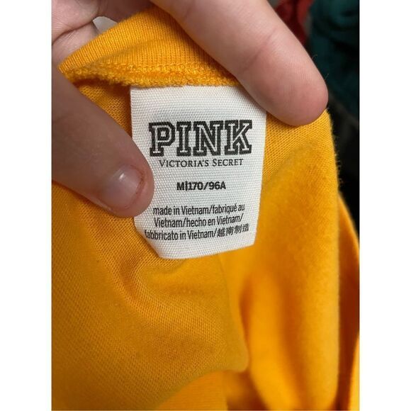 PINK Victoria’s Secret Yellow Short Sleeve Tee - Picture 3 of 4
